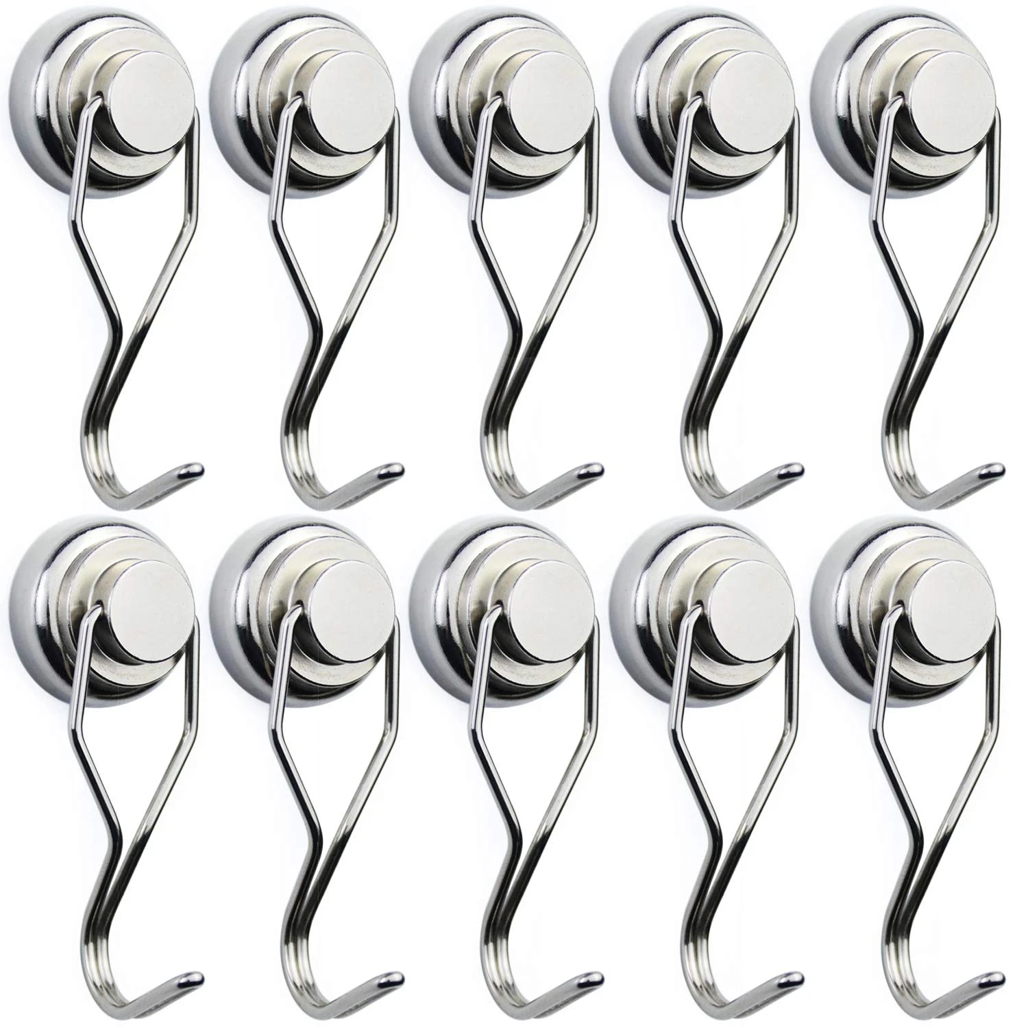 

5/10PC rotatable powerful magnetic hooks D25 durable neodymium rotating magnet kitchen hook bathroom hook magnetic keychain