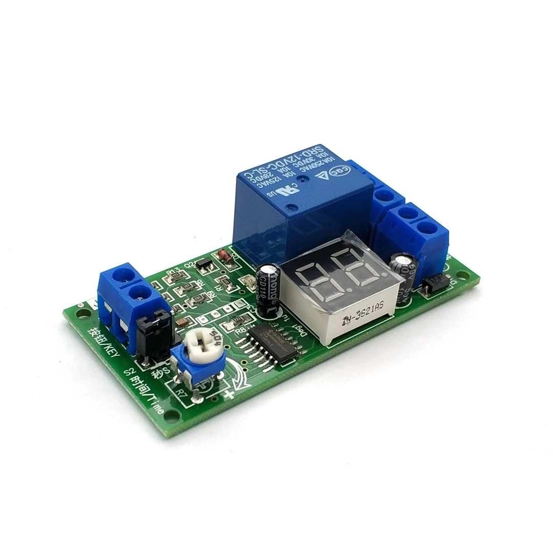 DC12V 1 วินาที-99 นาทีแบบไดนามิกจอแสดงผล LED นับถอยหลัง Trigger Timing TIMER DELAY ปิดรีเลย์โมดูล