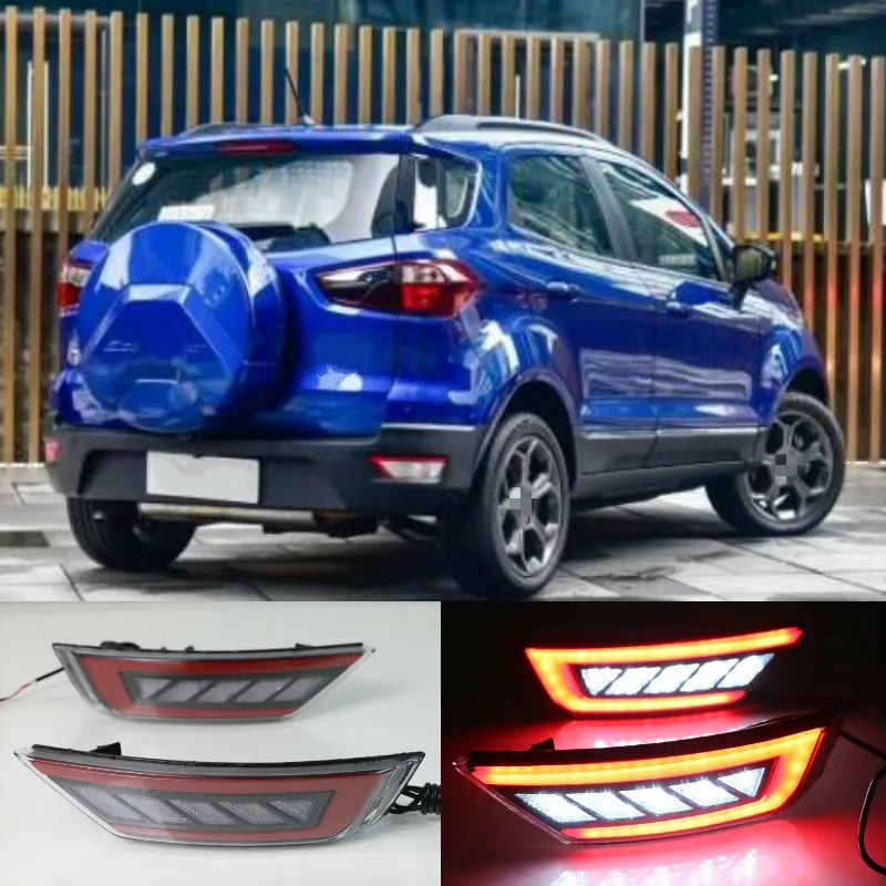 

2PCS LED For Ford Ecosport 2013 2014 2015 2016 2017 2018 2019 LED Rear Bumper Light Fog Lamp Brake Warning Light Reflector Lamp