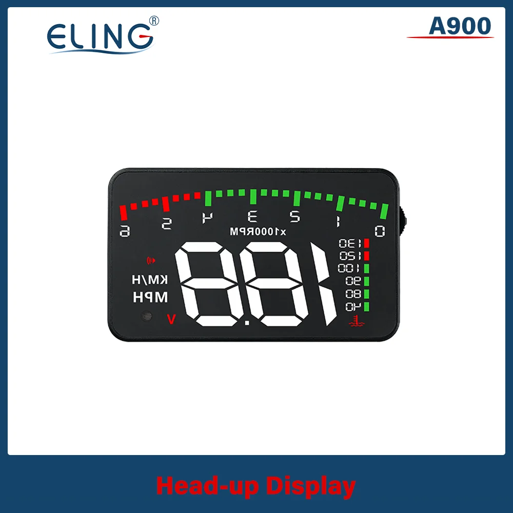 

ELING OBD2 Head Up Dispay Car Electrics Dashboard Car HUD Windscreen Projector Digital Rotating Speed RPM Voltage Water Temp