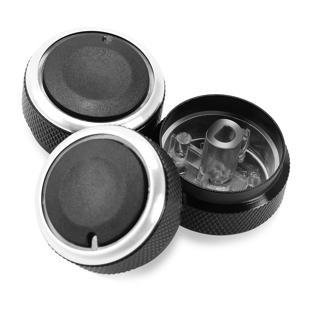 3pcs/set Air Conditioning Knob Aluminum Alloy AC Knob Heat Control Button For Hyundai Accent Accessories