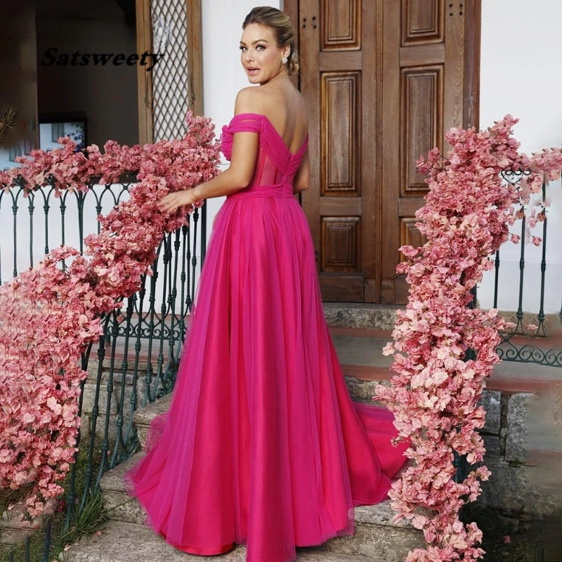 Prom Dress Long Evening Dress Lace Simple Formal Dress Off the Shoulder Prom Gown Elegant Party Dress robes de soirée