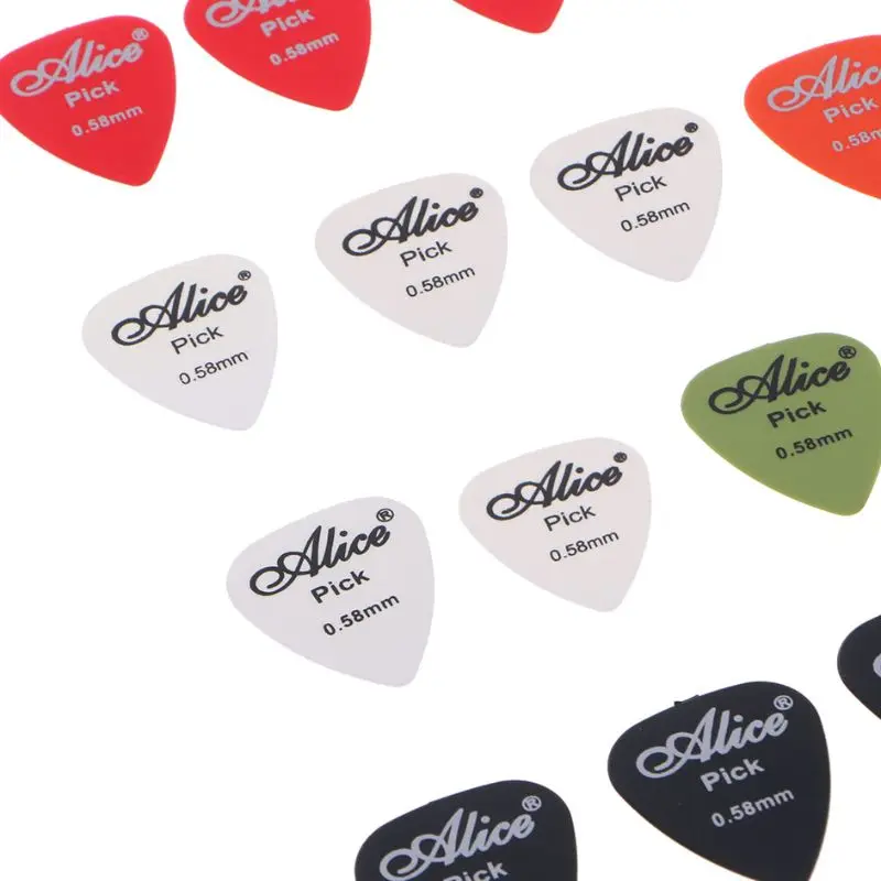 Plectres de guitare en Nylon lisse, 0.58mm, 20 pièces, résistance plectre pour Instrument de musique