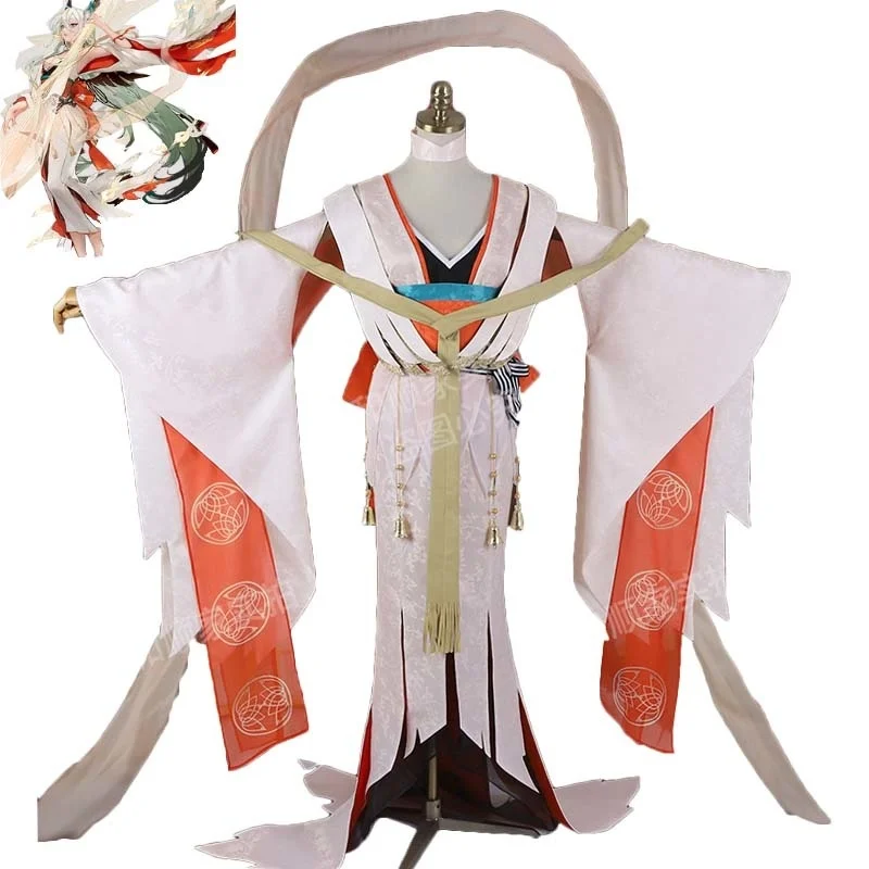 Game Onmyoji Kinnari Kinnara Cosplay Costume Women Fancy Kimono Sexy Dress Halloween Carnival Uniforms Suit Custom Made