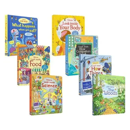 Usborne Look Inside Series English Book Child Kids Early Education Cute Picture 3D Cardboard Book Age 5 up