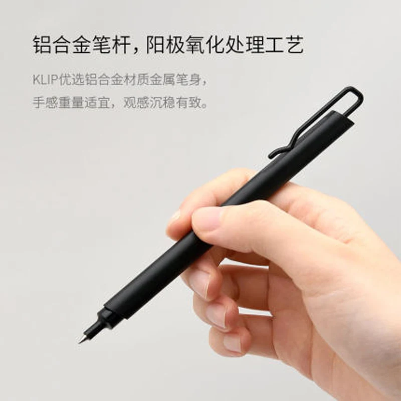 KACO Clip Metal Sign pen 0.5MM Black Ink Gel Pen KACOGREEN With Pen Clip New Design pen For Office Business With Box