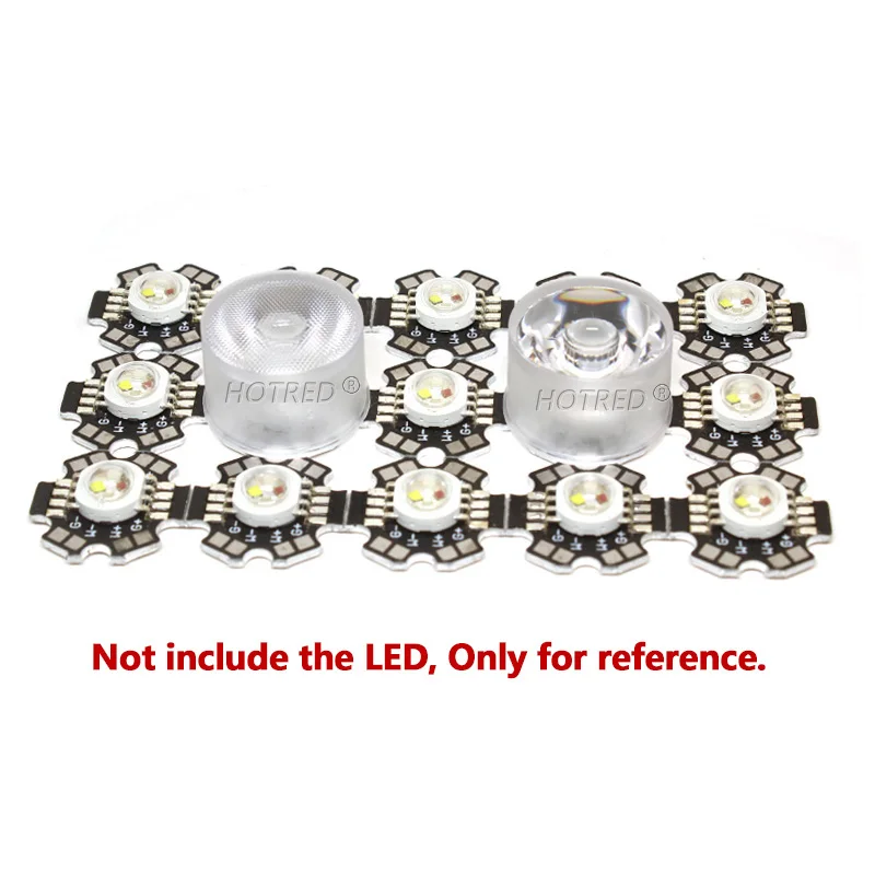 50PCS 100PCS LED Lens RGBW 8pins High Power Light 21.8mm Integrated waterproof 25 30 Degree Lenses for DIY Stage Spot lighting