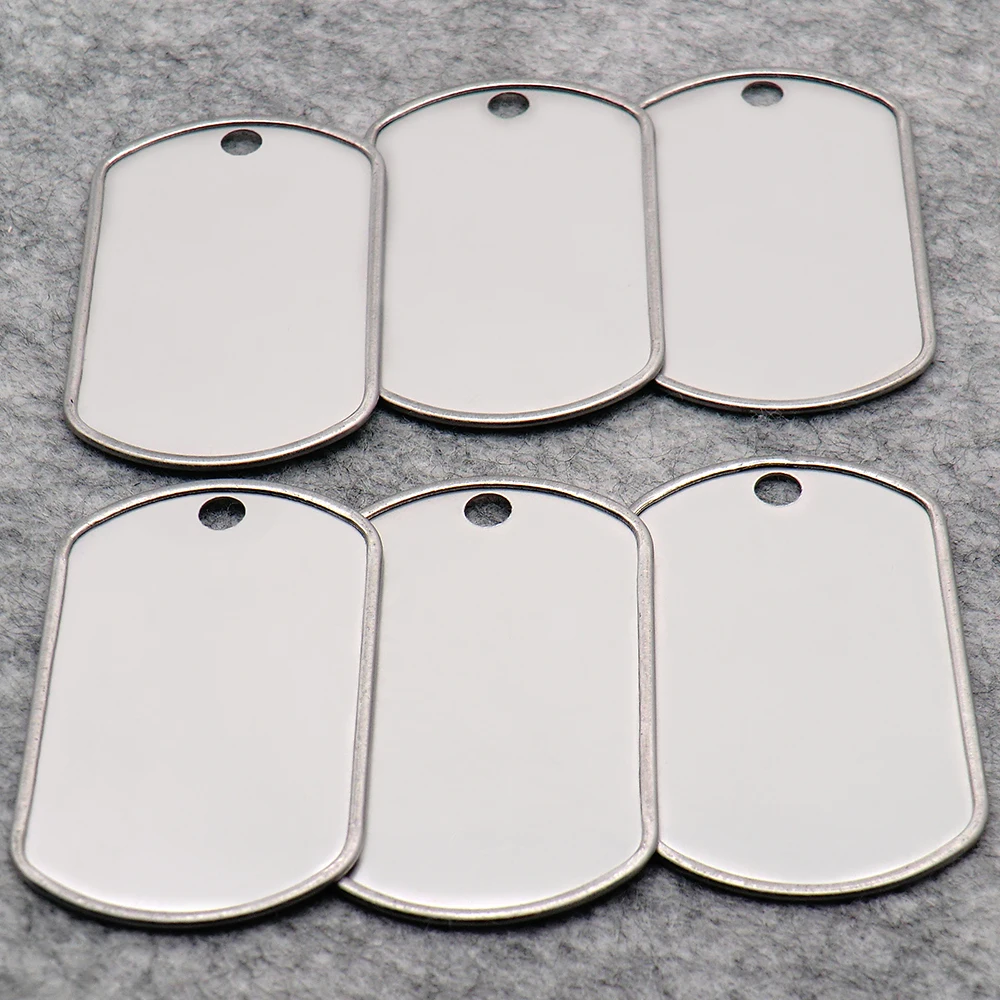 Wholesale 100Pcs Military Army Tactical Dog Id Name Tags Cards Plate Man Necklace&Pendants Stainless Steel Fashion Keychain