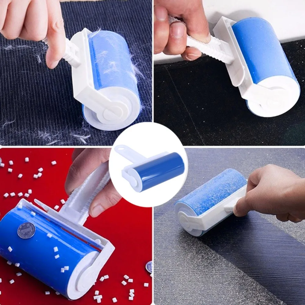 Lint Sticking Roller Washable Roller Dust Cleaner for Clothes Pet Hair Cleaning Household Dust Wiper Cleaning Tools