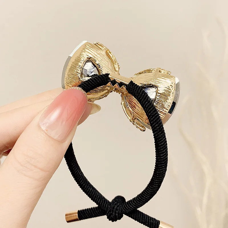 Sparkling Baroque Luxury Rhinestone Elastic Hair Bands Hair Accessories Children Shiny Hair Rings Rubber Band Headband Wholesale