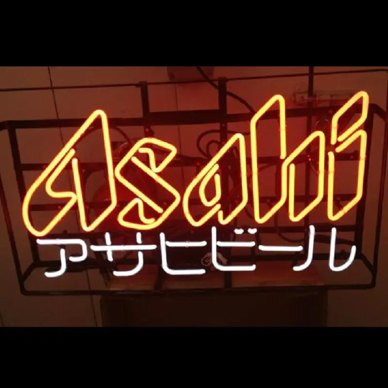 Custom Asahi REAL Glass Neon Light Sign Beer Bar