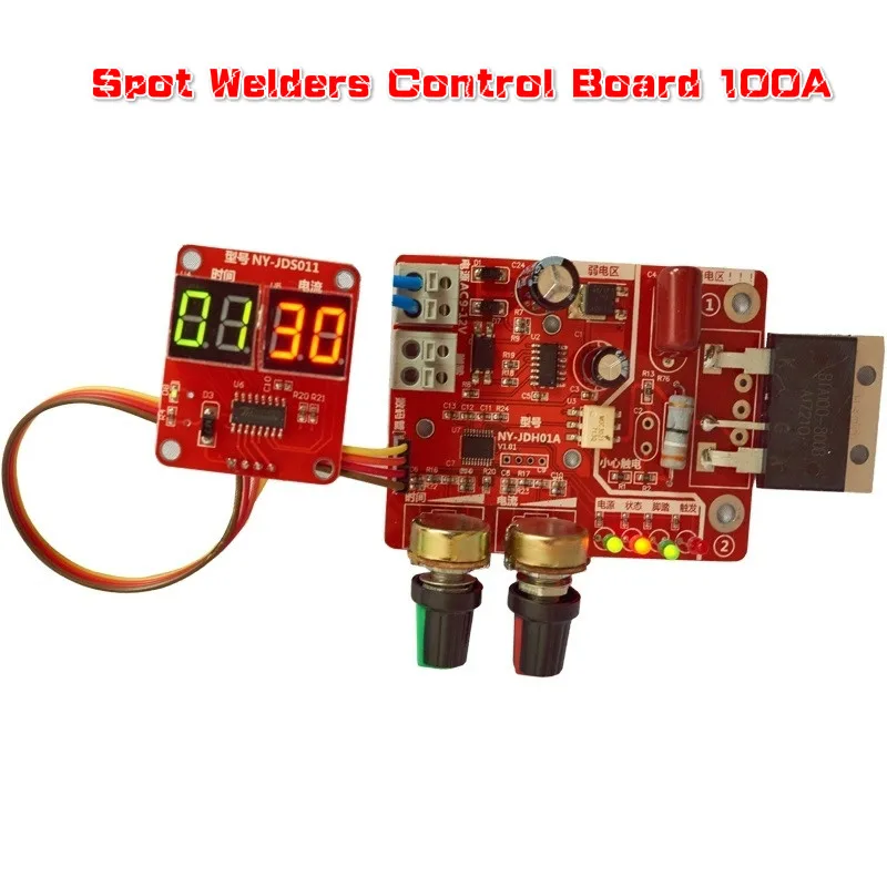 Spot Welders Control Board 100A Digital Display Spot Welding Time And Current Controller Panel Timing Ammeter