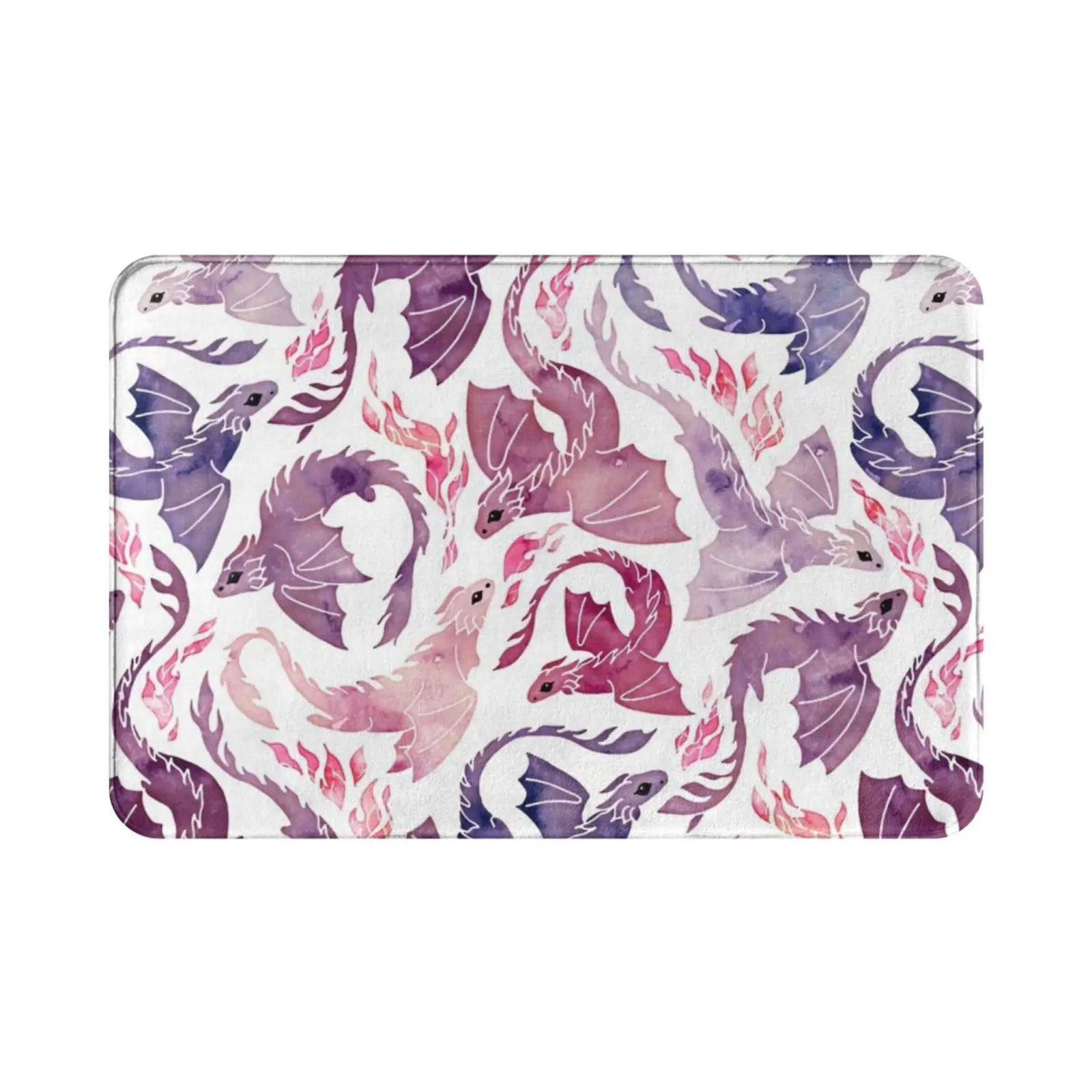 

Коврик Dragon Fire Pink & Purple, коврик, подушка, мягкий нескользящий Adenaj, акварель, розовый, фиолетовый, Mystical Flames Fire Fantasy