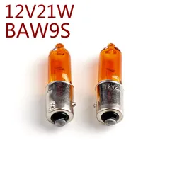 2x Amber BAW9s HY21W 12V 21W Car Turn Signal Lamp Baw9s Car Halogen Indicator Brake Fog Reverse Light Car BAW9S Bulb for 12146