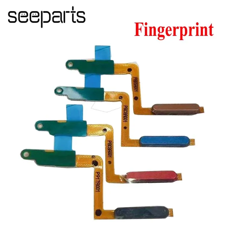 Fingerprint For Samsung Galaxy A7 2018 A750 A750F Home Button Fingerprint Touch ID Sensor Flex Cable Ribbon Replacement Parts