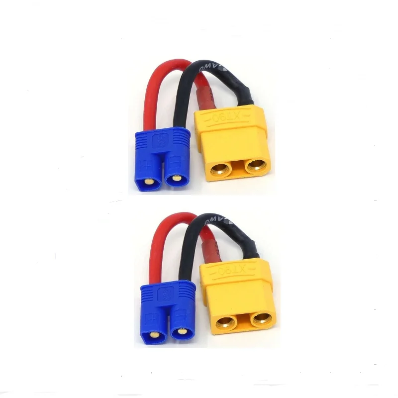 2pcs maschio femmina XT90 a Deans T Plug EC3 XT60 adattatore connettore MPX con cavo in Silicone 12awg 4cm per batteria RC ESC