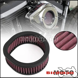 Motorcycle Red Air Filter Intake Air Cleaner High Flow For Harley S&S Super E and G Carb Carburetors With Teardrop Air Cleaner