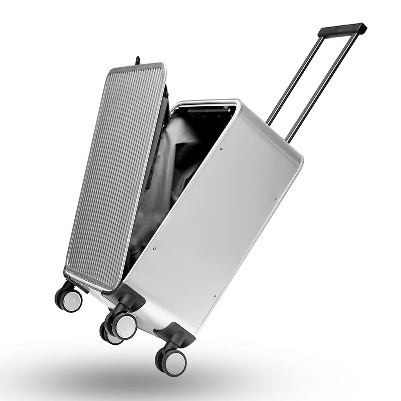 Imagem -06 - Alumínio-magnésio Alloy Rolling Bagagem Mala de Negócios Rodas Trolley Case Marca de Luxo 100 16 20 24 Polegada Tamanho Alta Qualidade