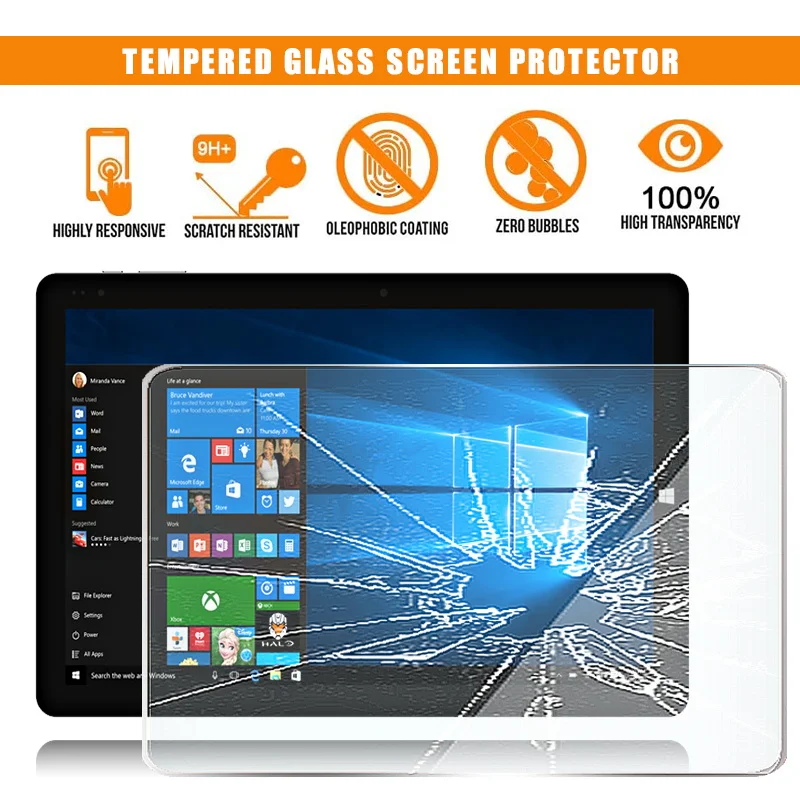 For CHUWI HiBook 10.1 Tablet Tablet Tempered Glass Screen Protector Scratch Resistant Anti-fingerprint HD Clear Film Cover