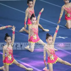 Cheerleader Competition Costume Figure Skating Dress Child Kids Clubs Elegant Aerobics Cheerleading Varsity Fancy Dress Uniform