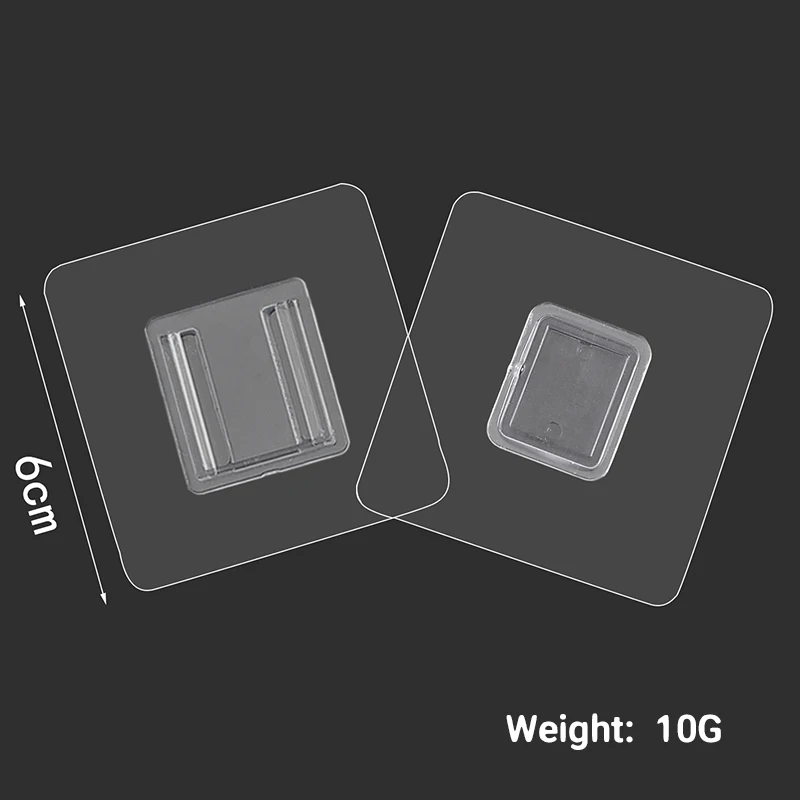 5pairs Hooks For Hanging Wall Hooks Transparent Multi-Purpose Waterproof Double-sided Self Adhesive Kitchen Home Accessories