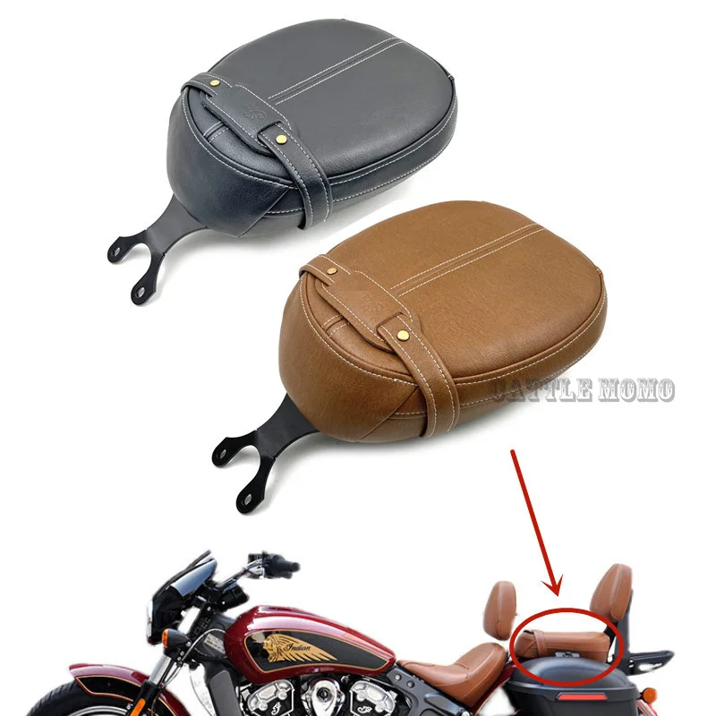 

Motorcycle Rear Passenger Pillion Cushion Pad Leather Seat Black/Brown For Indian Scout Sixty 2016-2020 Scout 2015-2019 2020