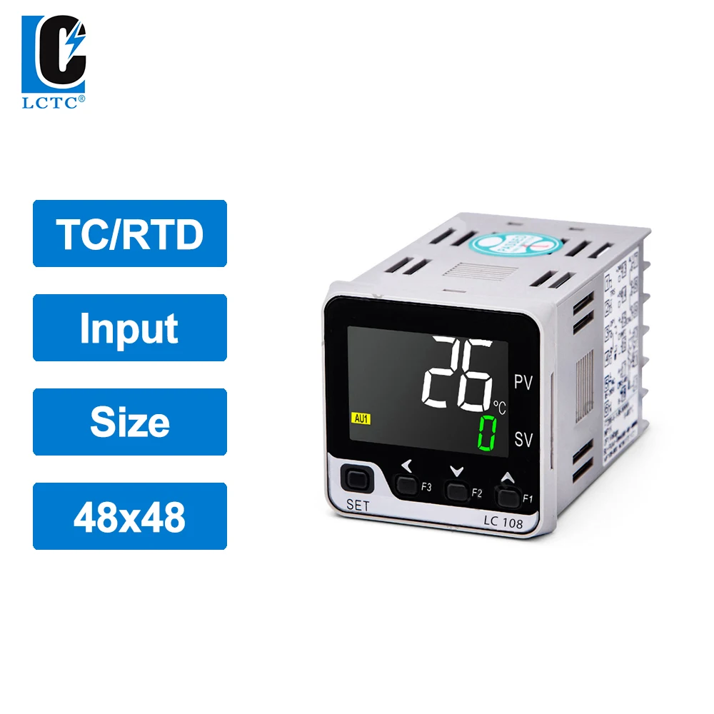 TC/RTD multi input 48x48mm LCD digital intelligent pid temperature controller  SSR/Relay/4-20mA/0-10V output With RS485 protocol