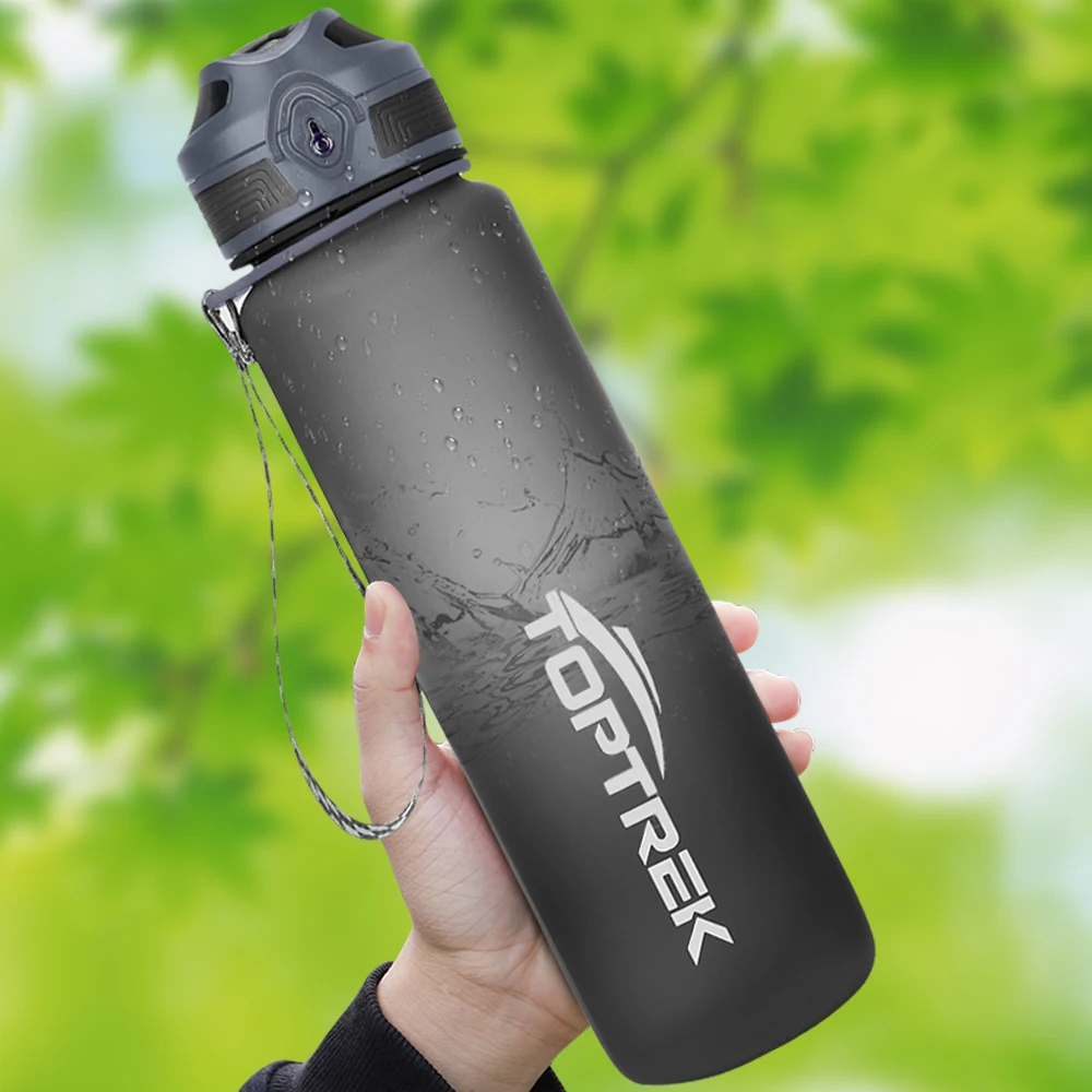 Toptrek Sport Water Bottle 650ML/1000ML BPA Free Drinkware Outdoor Drinking Waterbottle Protein Shaker Leak-Proof My Drink Bottl