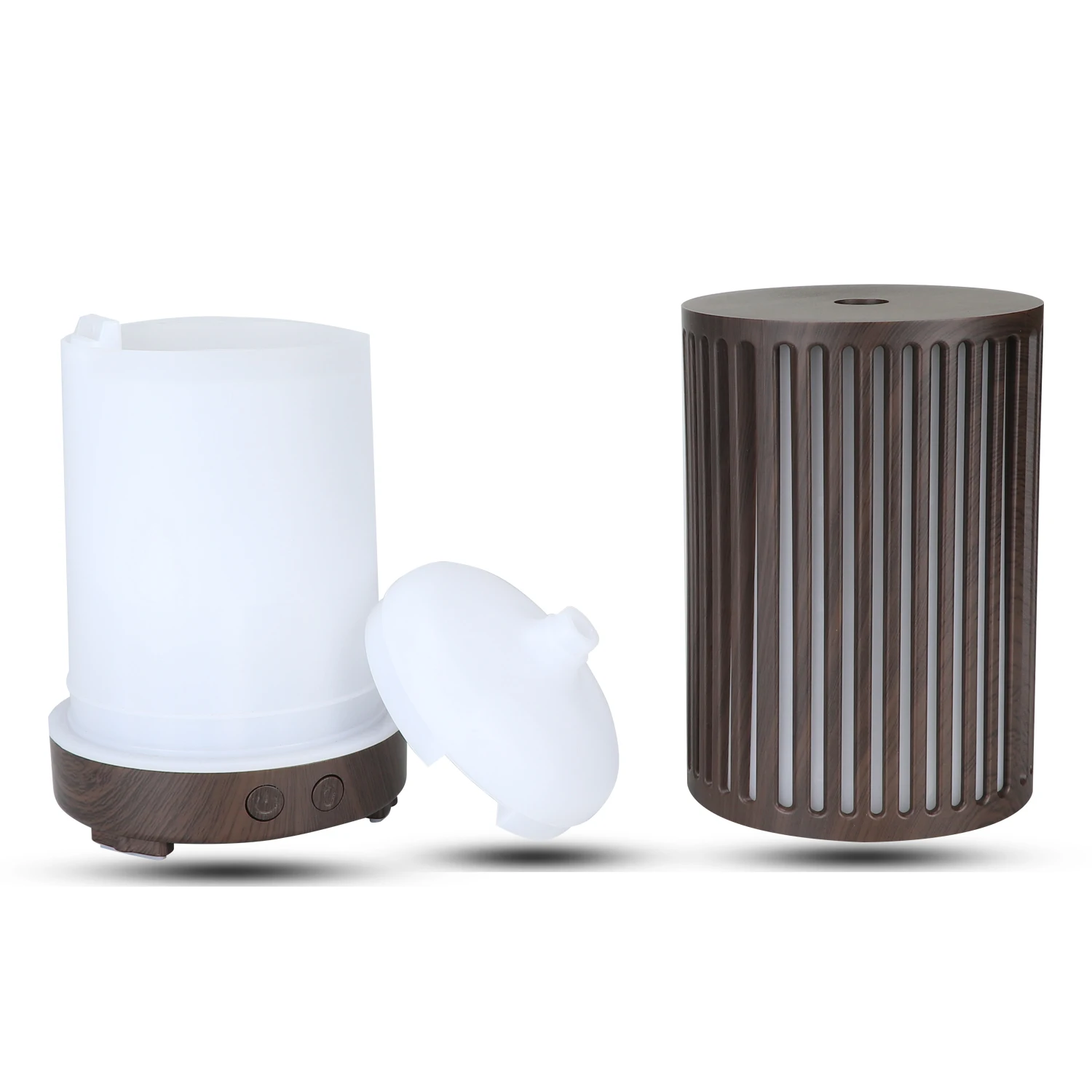 Nowy styl 200ml ziarno drewna 200ML rozpylacz do aromaterapii ultradźwiękowy Mini nawilżacz rozpylacz zapachów z 7 diodami LED