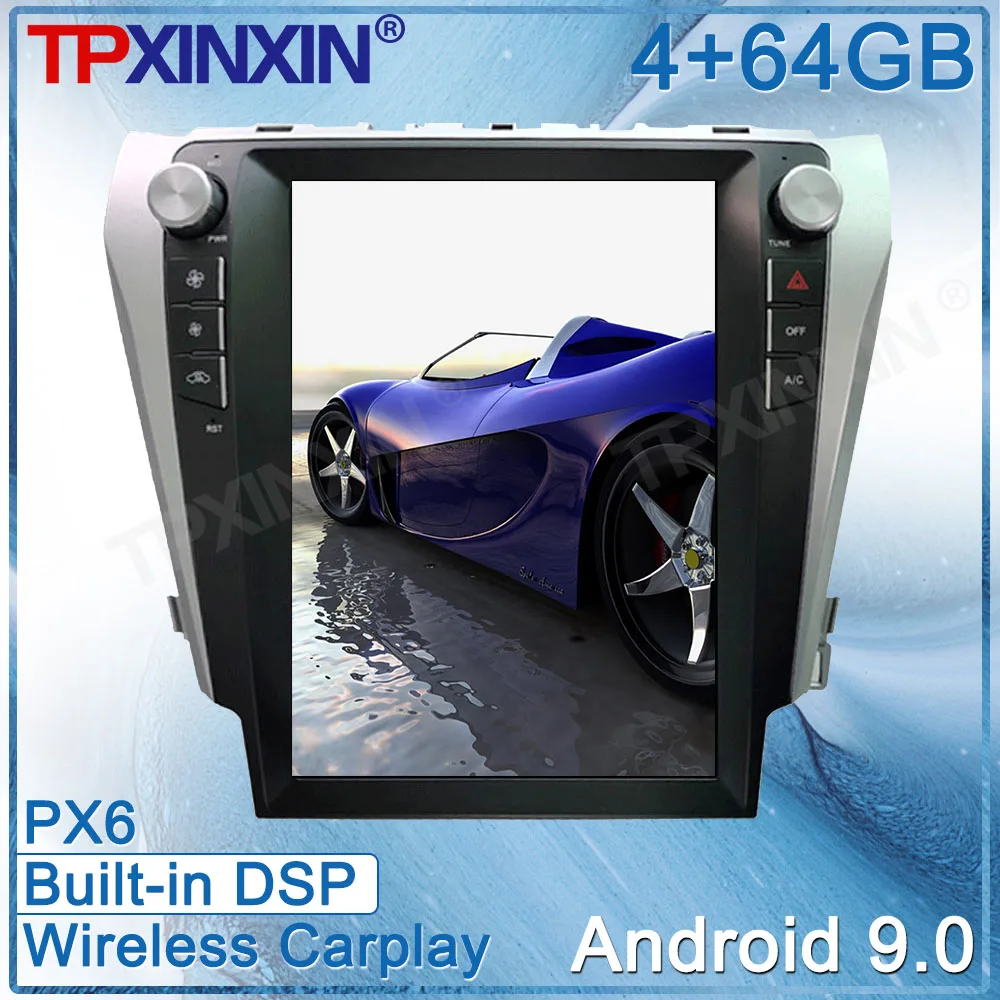 

Android 10 DSP For Toyota Camry 2012 2013 2014 2015 Tesla Styel Car DVD GPS Navigation Radio Recorder Multimedia Screen Palyer