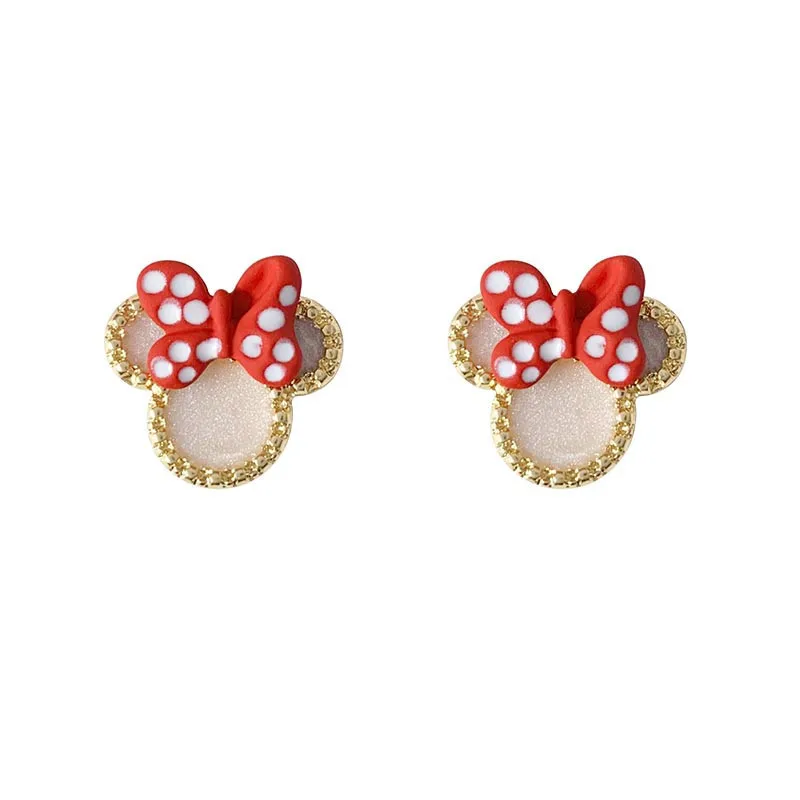 Tiny Mickey Clip Earrings for Women Kids Earring Small Animal Mini Mouse Ear Clip Earring No Piercing Cartoon Movie Jewelry