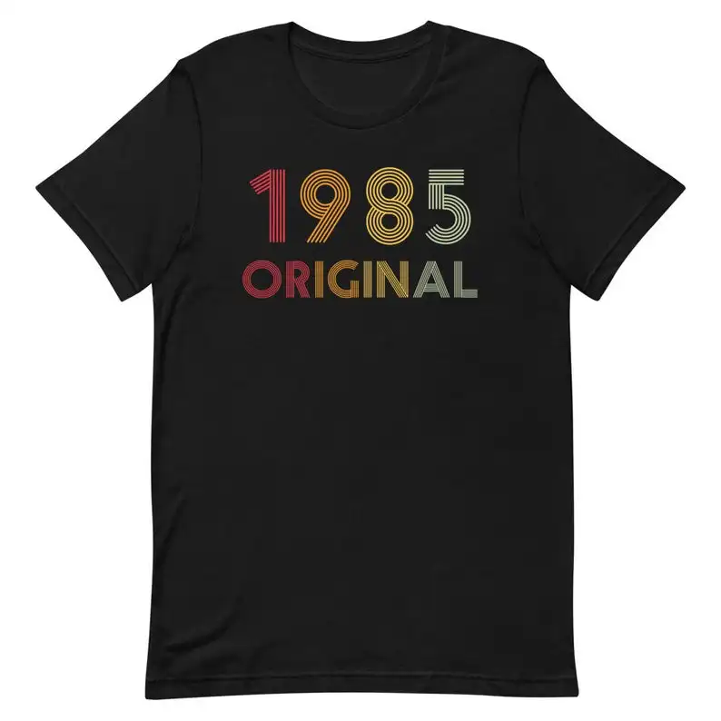 Original 1985 birthday gift interesting 36th birthday shirt ladies birthday T-shirt summer round neck 100% cotton top unisex