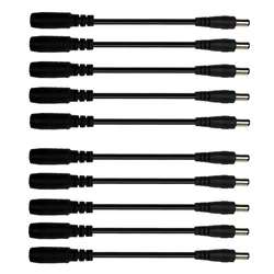 2 4 6 8 10 piezas 5,5 x 2,1 mm Convertidor de polaridad inversa Cablepower Cable para accesorios de pedal de guitarra eléctrica