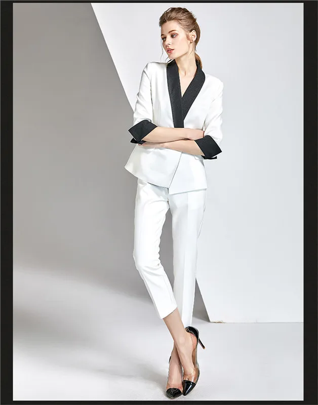 

Women's One Button Business Suits, Jacket and Pants, Pantsuit, Office Style, Female Trouser Suit, Custom Made, 2 Pcs