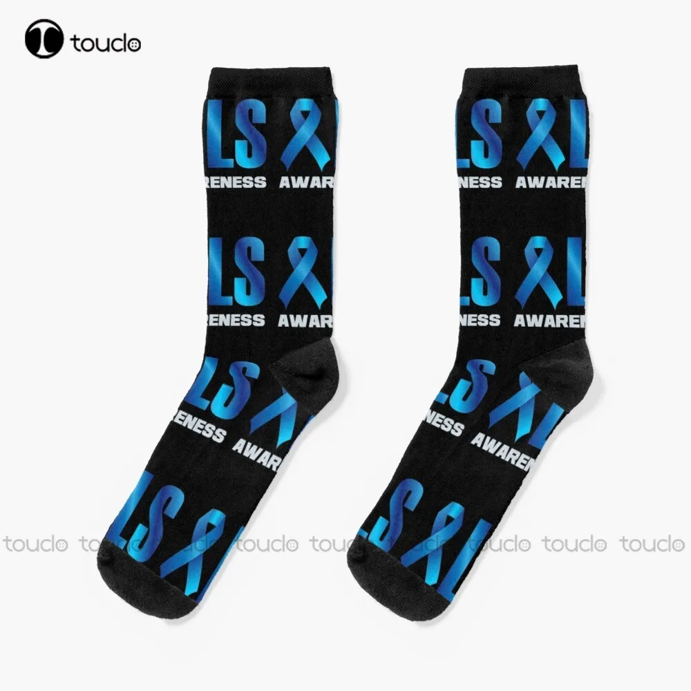 Als Awareness Month Socks Womens Soccer Socks Unisex Adult Teen Youth Socks Personalized Custom 360° Digital Print Funny Sock