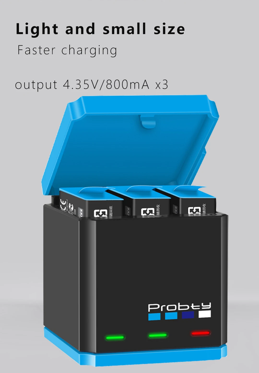For GoPro 12 11 10 Charger, Fast Charging Box, Lithium Ion Battery Storage Box, for GoPro Hero 9 10 11 Sports Camera Accessorie