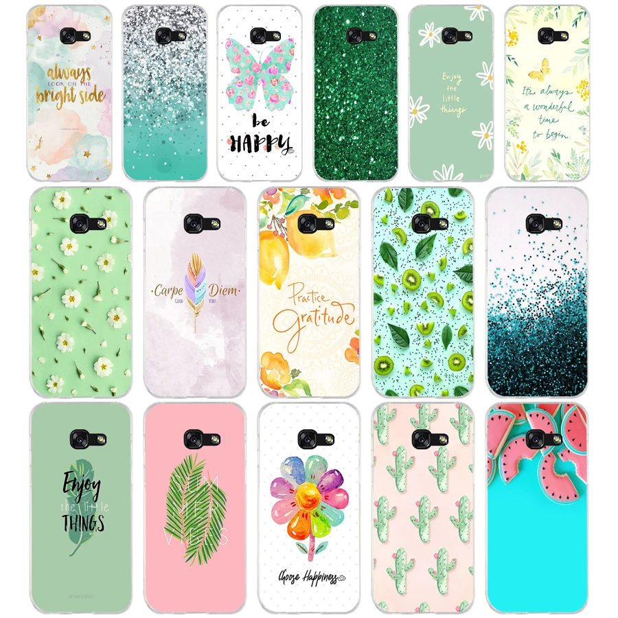 321FG Beautiful Emerald Green glitter Soft Silicone Tpu Cover phone Case for Samsung a3 2016 a5 2017 a6 plus a7 a8 2018 s6 7 8 9