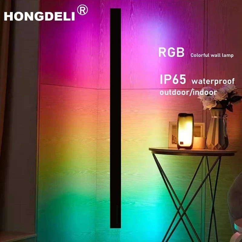 

Настенный RGB-светильник, уличное Рождественское украшение для интерьера, лампа для сада, крыльца, f- lights, IP65, 7 цветов