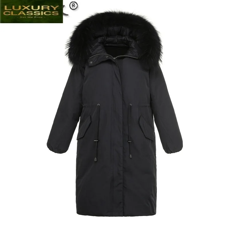 

Winter Coat Plus Female Size 7XL White Duck Down Jackets Women's Coats Raccoon Fur Collar Hooded Woman Parkas Casaco 168