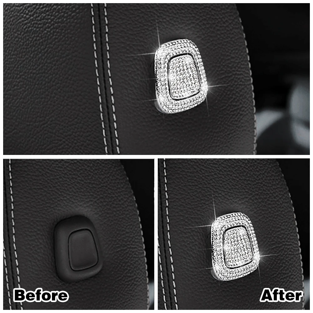 For Mercedes Benz B Class W247 2018 2019 2020 B180 B200 B220 B250 Head Pillow Adjust Switch Button Diamond Trim Crystal Cover