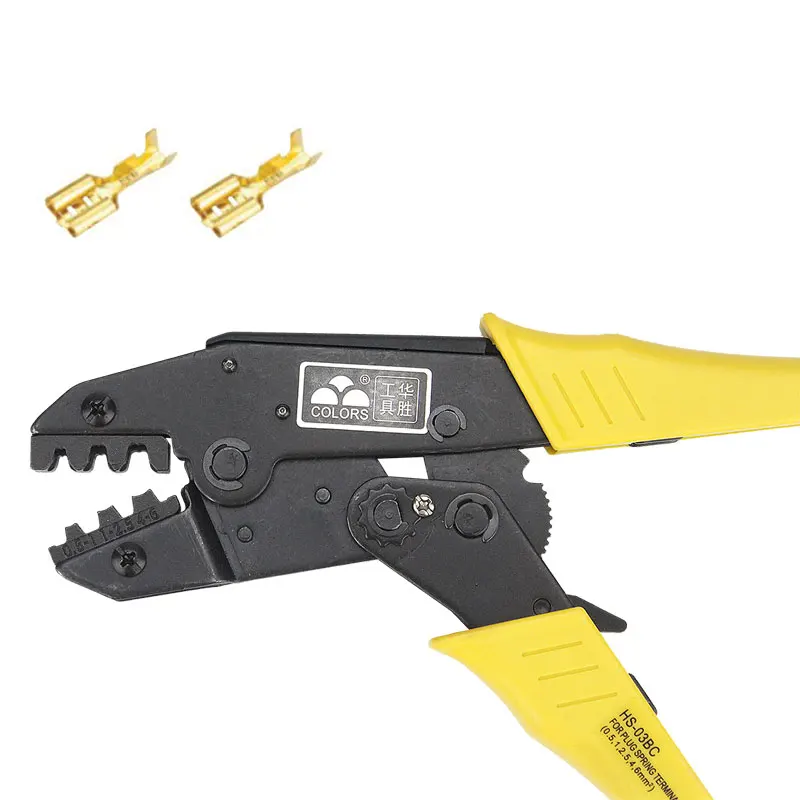 Crimping pliers HS-03BC no insulation/crimping cap/coaxial cable terminals kit 230mm clamp tools