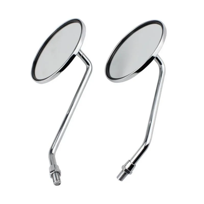 2Pcs/Pair 8mm 10mm Motorcycle Back Side Convex Mirror Rearview Mirror Scooter E-Bike Motor Rear View Mirrors Good Quality