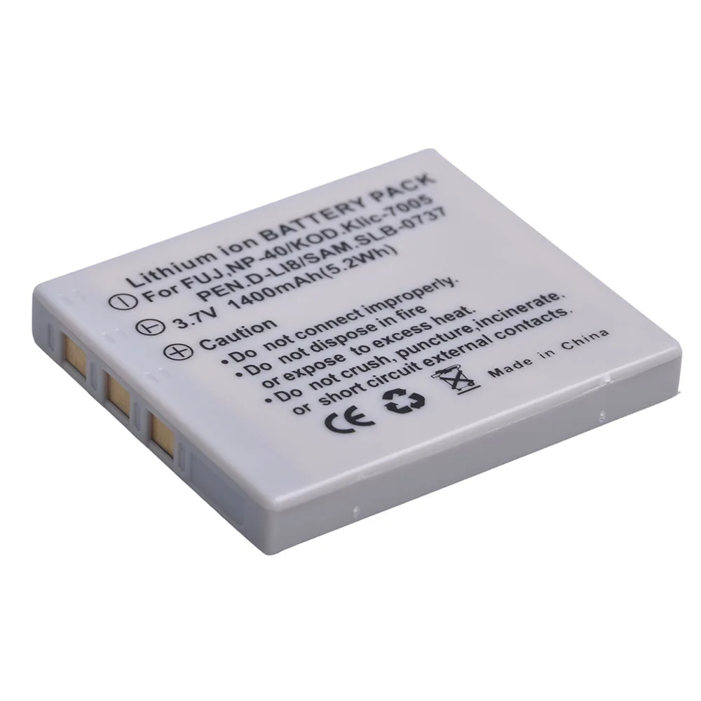 1400mAh Bateria para Fujifilm NP-40 F610 F650 F455 F700 F810 F811 J50 Z2 Z3 Z5fd Câmera como KLIC-7005 D-Li85 D-LI8 SLB-0737 NP-40