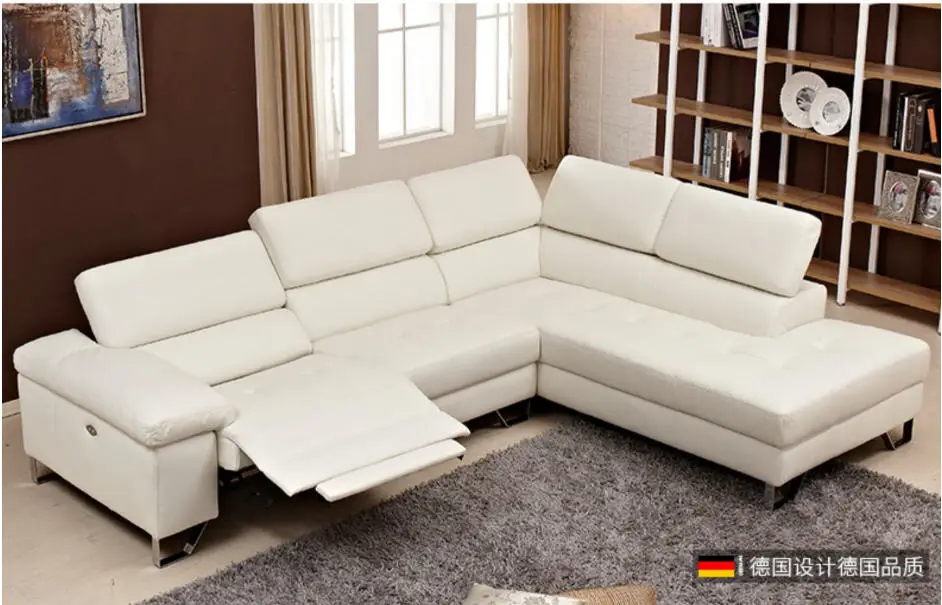 Sofa do salonu L kształt narożnik sofa rozkładana kanapa elektryczna prawdziwe skórzane kanapy segmentowe muebles de sala para casa cama