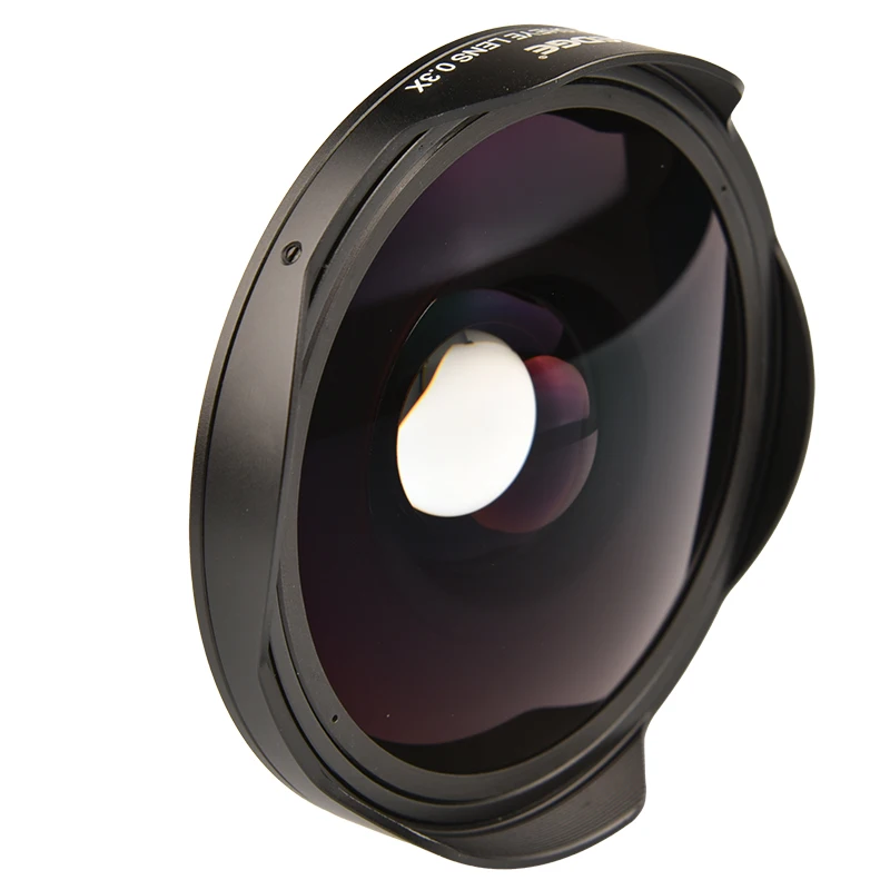 VLOGMAGIC 37MM / 43MM 0.3X Ultra Fisheye  Wide  Lens  Adapter  with Hood Only for Video Cameras Camcorders