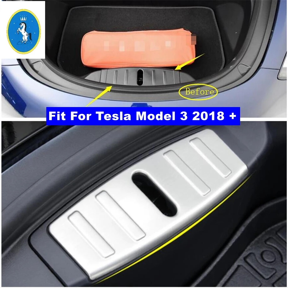 

Front Head Engine Trunk Box Luggage Protection Bumper Panel Cover Trim Fit For Tesla Model 3 2018 - 2021 Accessories Car-styling