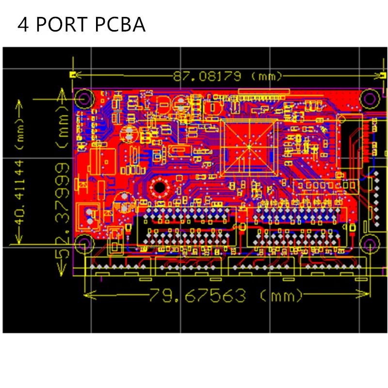 OEM PBC 4/8 ポートギガビットイーサネットスイッチポート 4/8 ピンウェイヘッダ 10/100/1000m ハブ 4/8way パワーピン Pcb ボード OEM ネジ穴