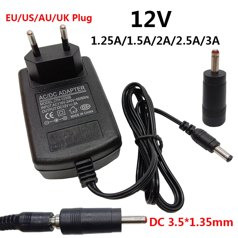 12V DC3.5mm 3.5x1.35mm AC/DC Adaptor Power Adapter 12 Volt 1.5A 2A 2.5A 3A 12 V Adaptador 12v 2.5a Power Supply Adaptador