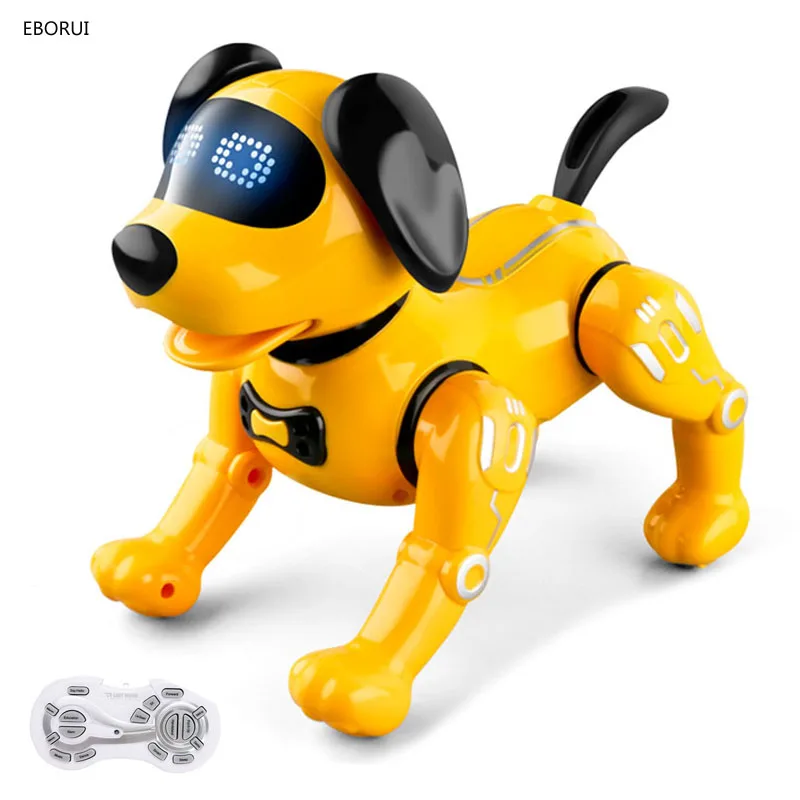 JJRC R19 RC Robot Dog Smart Talking Dance Interactive Pet Puppy Robot Dog Remote Control Dog Intelligent Gift Toy for Kids