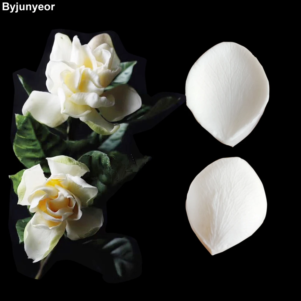 Gardenia Veiner Silicone Mold Cake Chocolate Fondant Gumpaste Sugar Clay Flower Cake Decorating Moulds DIY M2151